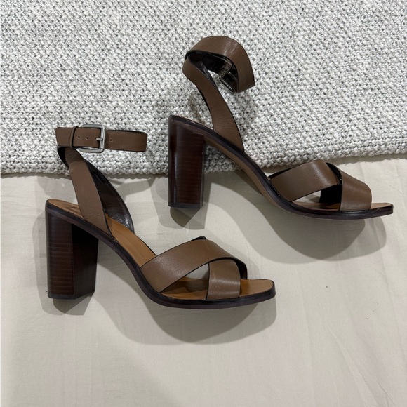 Dolce Vita Brown Strappy Heeled Sandals - Picture 1 of 5